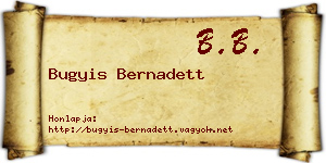 Bugyis Bernadett névjegykártya